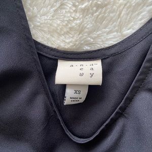 Black Shoulder Tie Tank